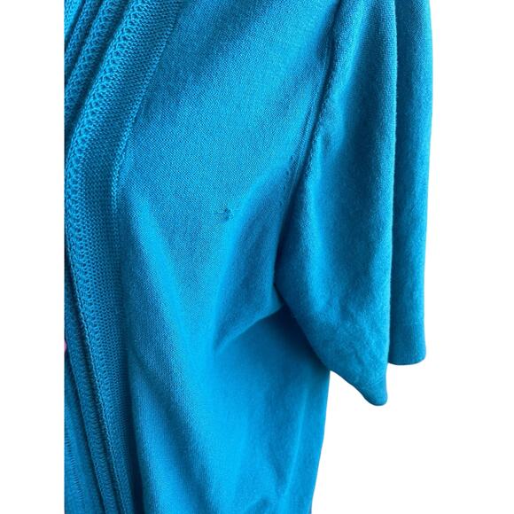 Lane‎ Bryant Women Tunic Cardigan Sweater 18/20 Teal Open Front Casual Office - Picture 5 of 9
